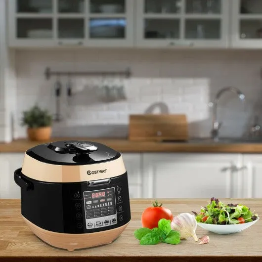 12-in-1 Multi-use Programmable Electric Pressure Cooker Non-stick Pot-Coffee