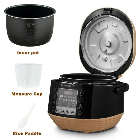 12-in-1 Multi-use Programmable Electric Pressure Cooker Non-stick Pot-Coffee