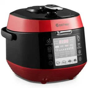 12-in-1 Multi-use Programmable Electric Pressure Cooker Non-stick Pot-Red