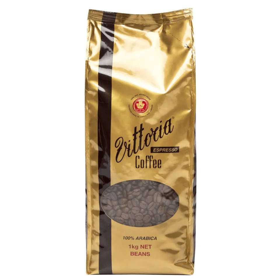 2 Pack Vittoria Coffee Espresso Gold Arabica Beans 1kg Bag