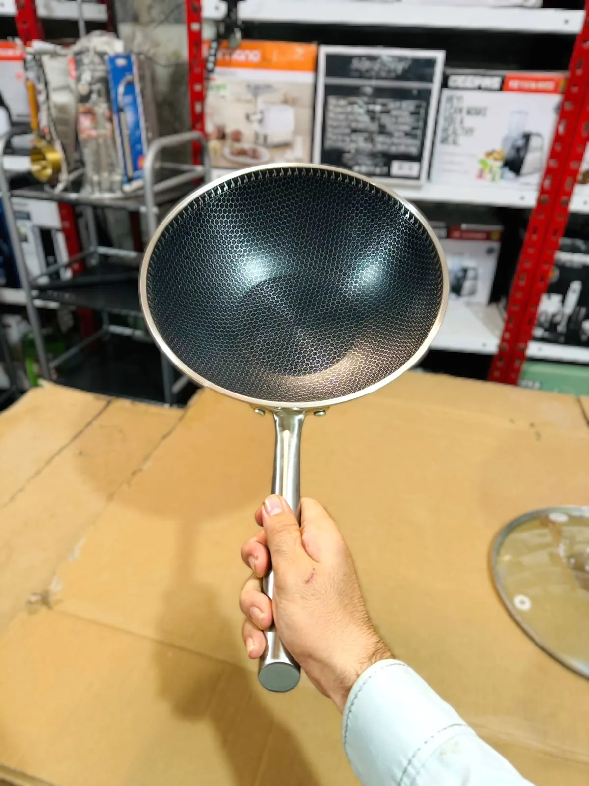 2 Ply Stainless Steel HomeyComb Wok/Pan 30cm