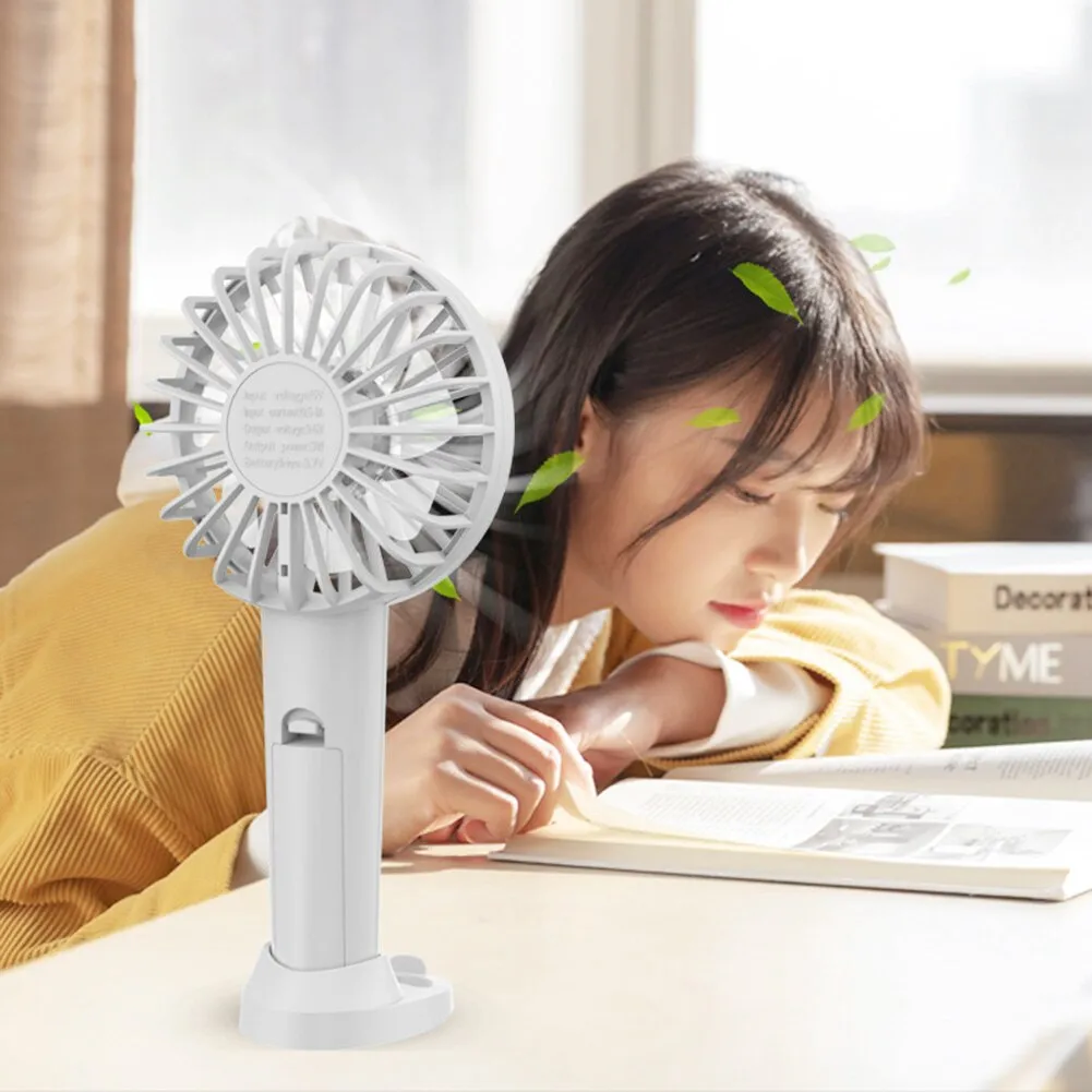 2022 USB Mini Strong Wind Handheld Fan USB Rechargeable Mini Desktop Air Cooler Outdoor Fan Cooling