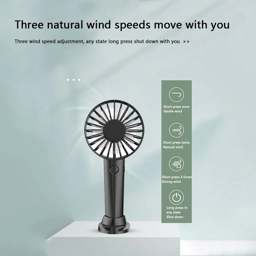 2022 USB Mini Strong Wind Handheld Fan USB Rechargeable Mini Desktop Air Cooler Outdoor Fan Cooling