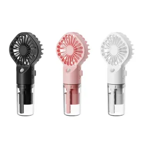 20CC Portable Water  Mist Fan USB Rechargeable Handheld Mini Fan Quiet Cooling Fan for Home, Commute