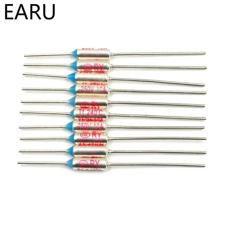 20Pcs TF 240 Celsius Degrees Temperature Circuit Cut Off Thermal Fuse