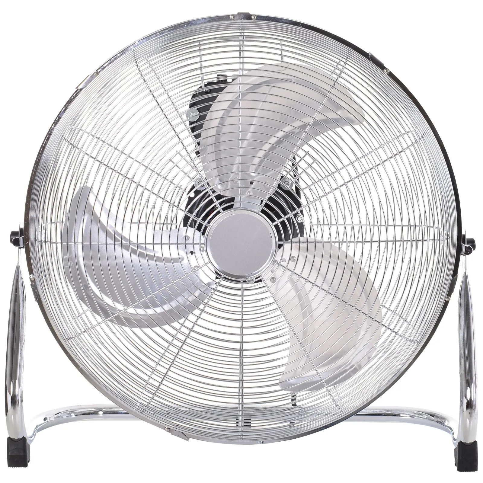 20" Chrome Metal Floor Fan with Tilting