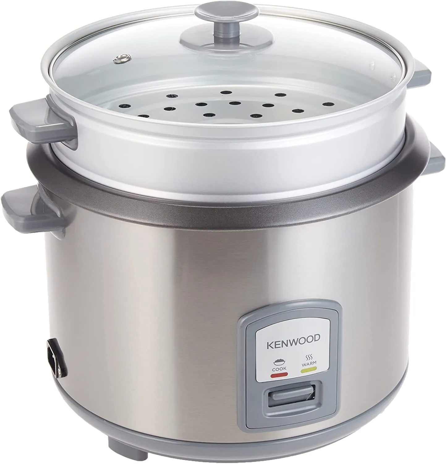 220 Volts Kenwood 2.8L Stainless Steel Rice Cooker w/Steamer Tray RCM71