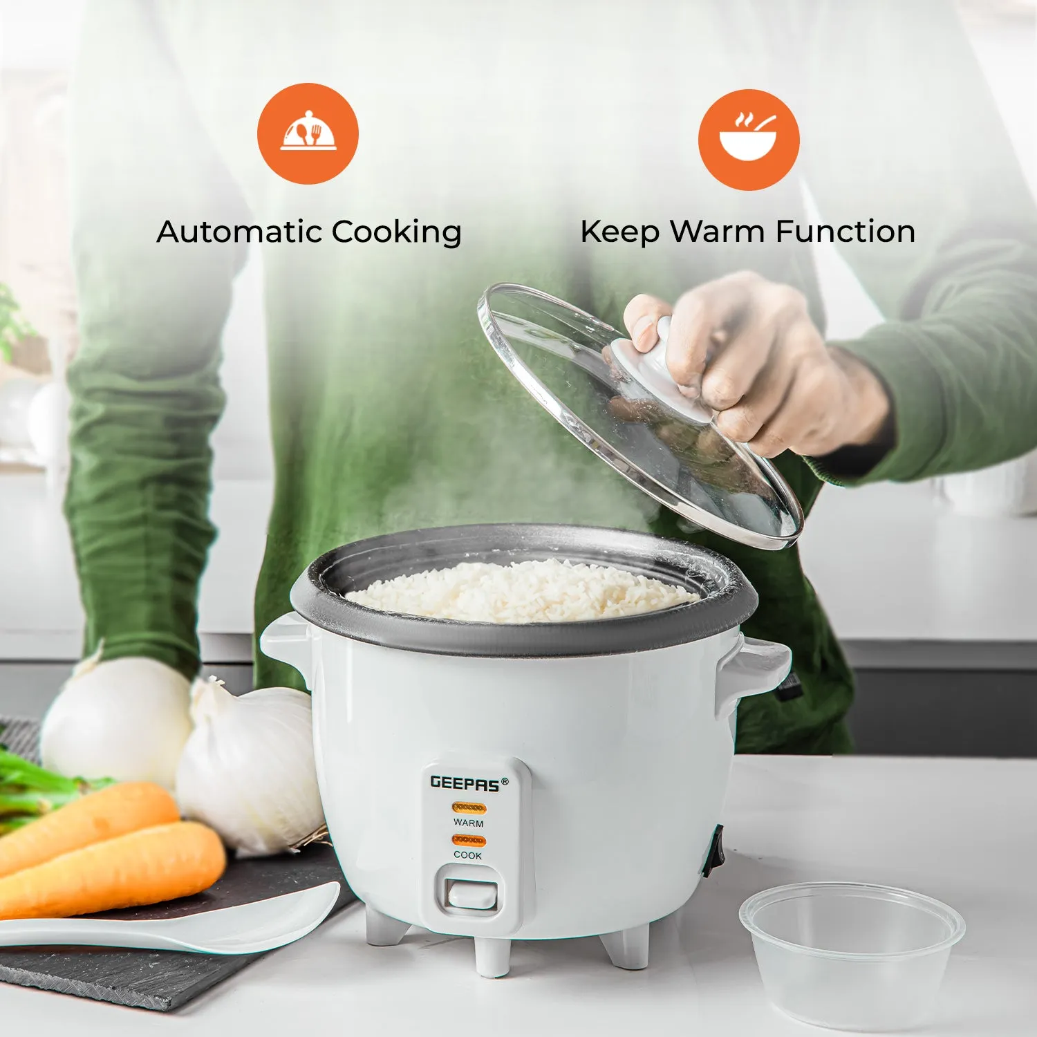 3-Piece Kitchen Bundle In White - Kettle, Toaster, Rice Cooker