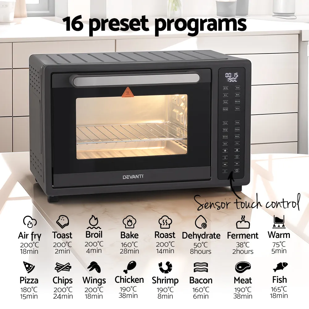 32L Air Fryer LCD Touch Oven 1700W, 16 Presets - Devanti