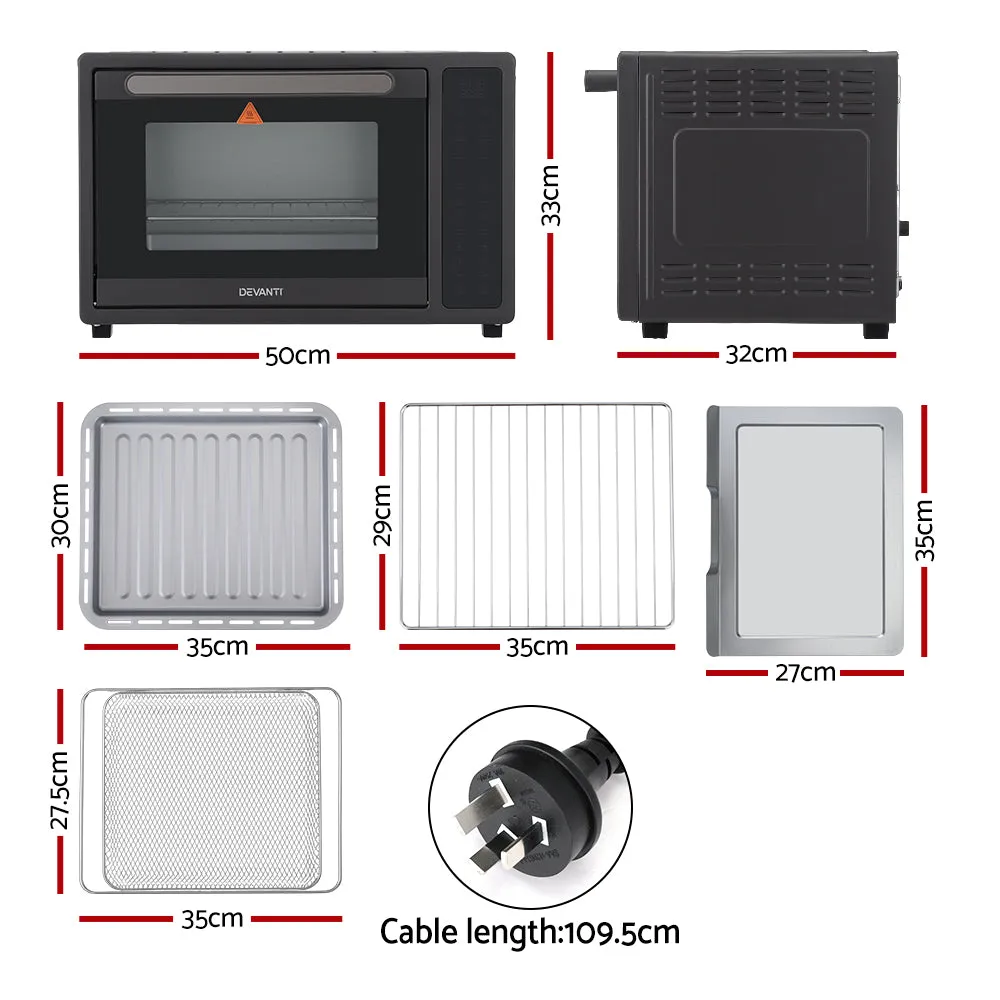 32L Air Fryer LCD Touch Oven 1700W, 16 Presets - Devanti