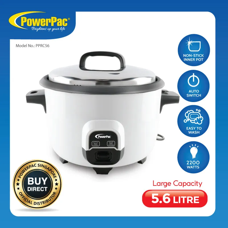 5.6L Commercial Rice Cooker with 'Non Stick' Inner Pot (PPRC56)