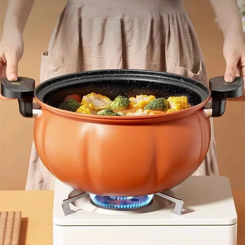 8L Pumpkin pot Multifunctional Plumpy Non-stick Micro Pressure Pot Totipotent