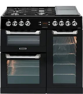 90cm Range Cooker Dual Fuel | Black