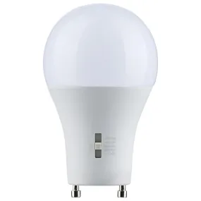 A19 LED Bulb, 75W Equivalent, 12 Watt, 1100 Lumens, Selectable CCT 2700K to 5000K, GU24 Base, Frosted Finish