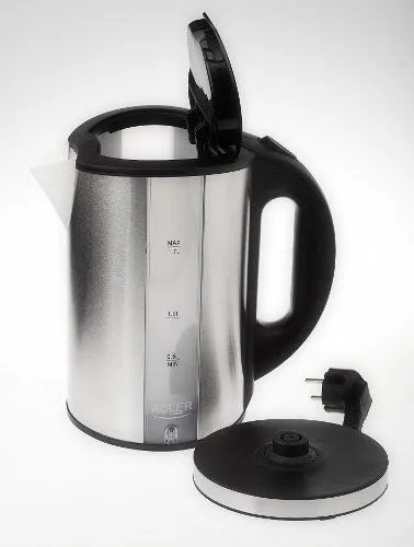 Adler Ad 1216 Electric Kettle 1.7 L Black,Silver 2200 W