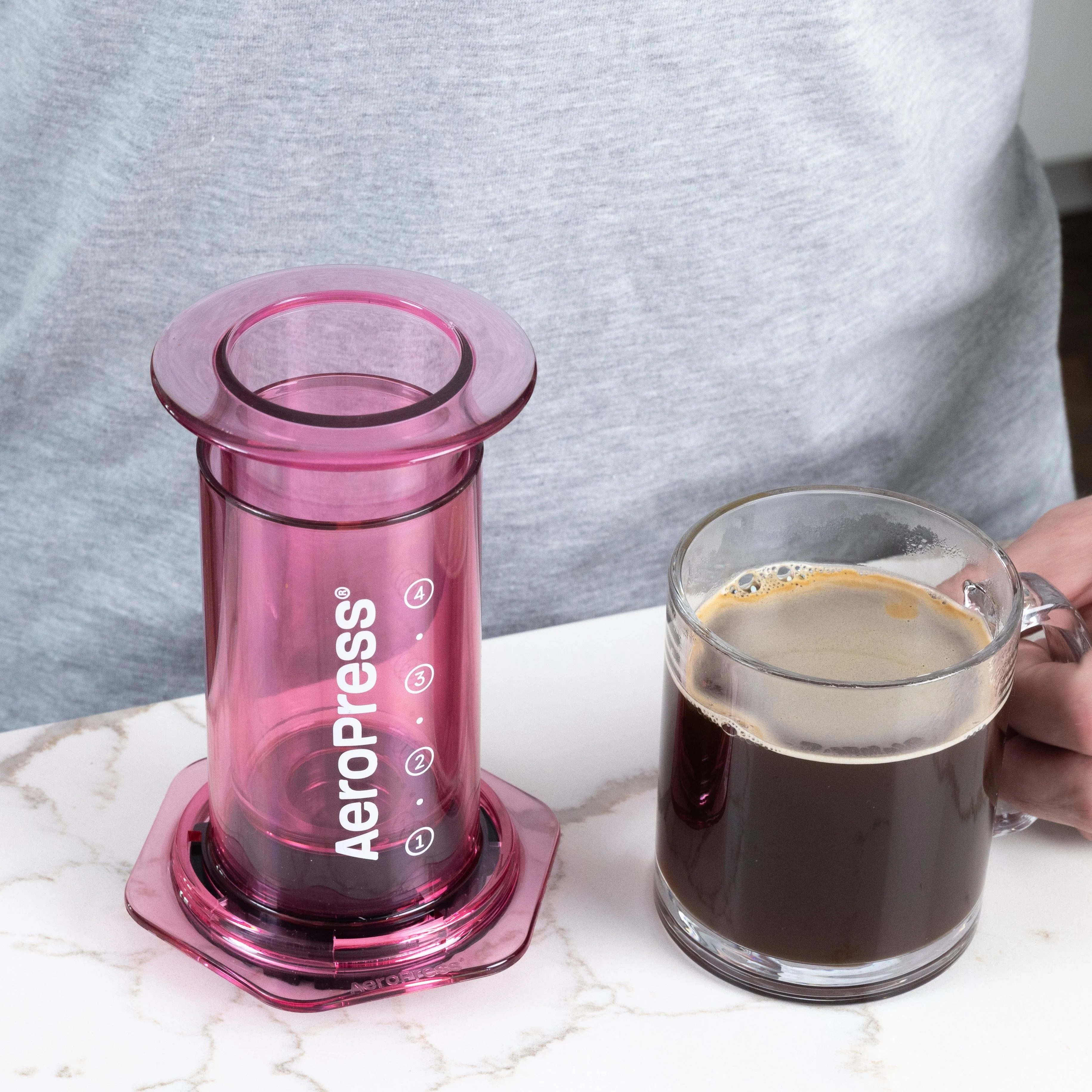 Aeropress Pink Travel brewer / Coffee Maker