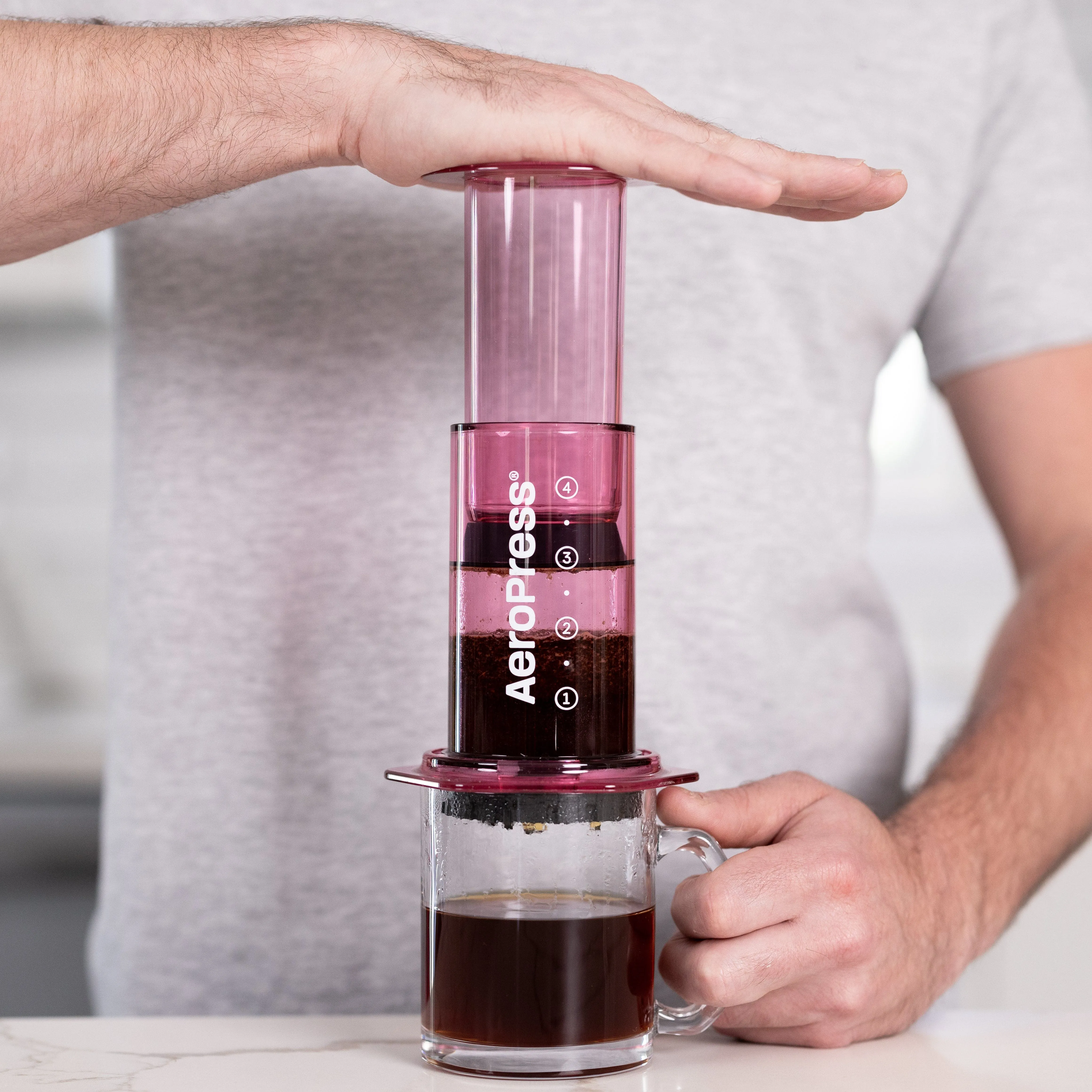 Aeropress Pink Travel brewer / Coffee Maker