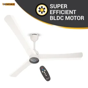 Atomberg Renesa  1200 mm BLDC Motor with Remote 3 Blade Ceiling Fan Pearl White