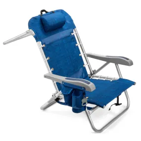 Backpack Beach Chair with 5 Positions, Towel bar, XL Cooler Pouch, Storage Pouch, etc