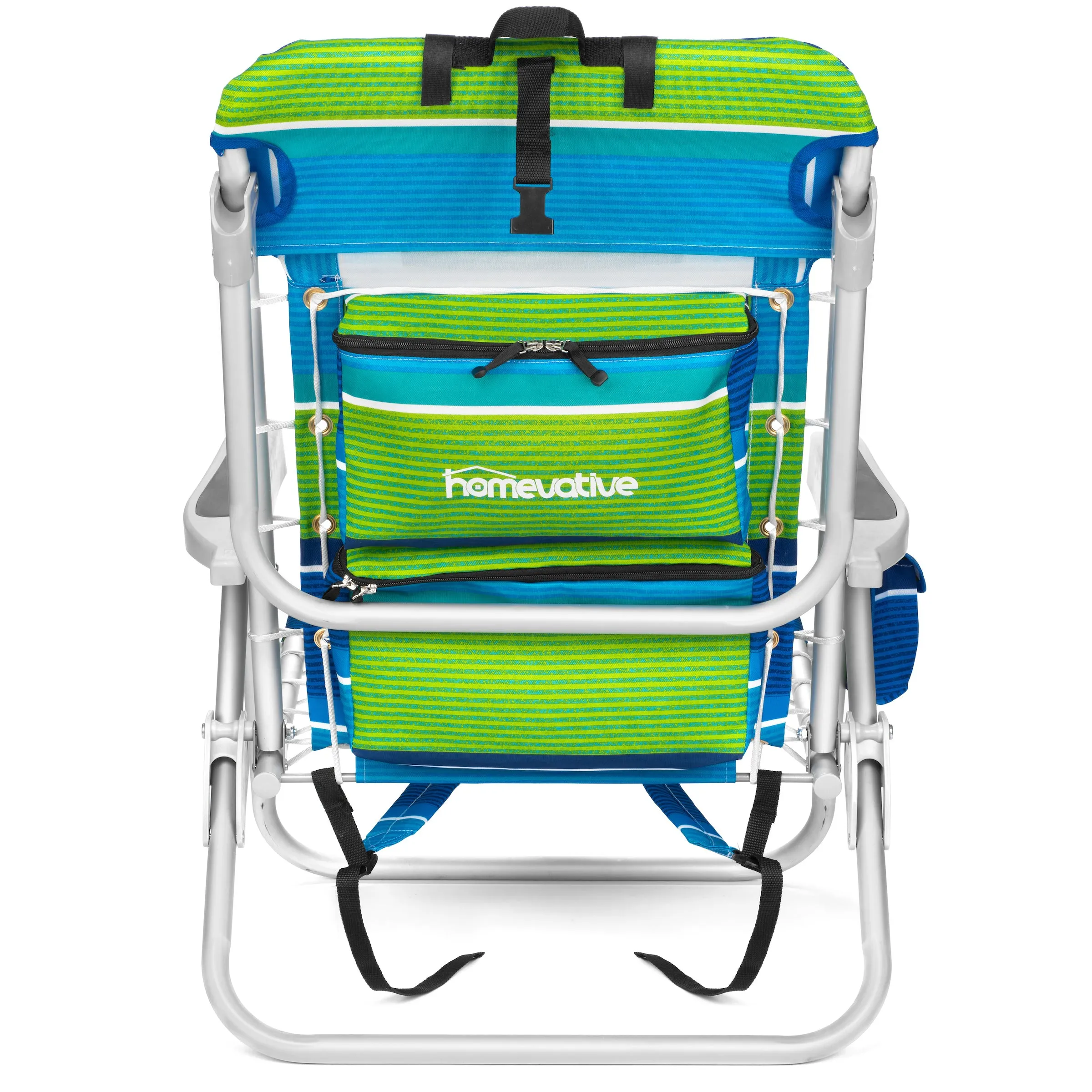 Backpack Beach Chair with 5 Positions, Towel bar, XL Cooler Pouch, Storage Pouch, etc