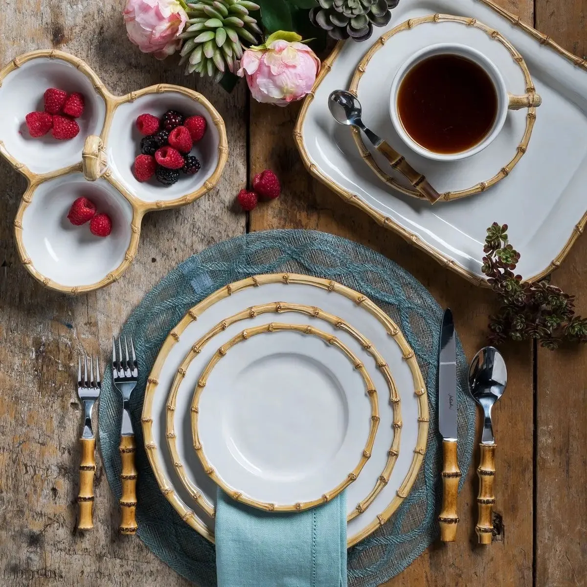 Bamboo Natural 5 Piece Place Setting