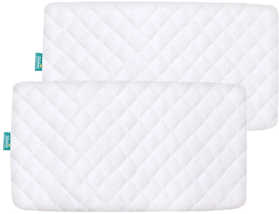 Bassinet Mattress Pad Cover - Fits Chicco LullaGo Anywhere Portable Bassinet, 2 Pack, Bamboo, Waterproof