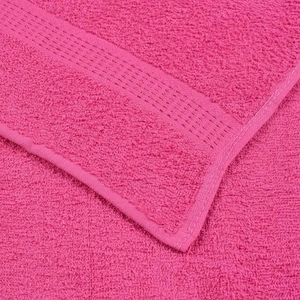 Bath Towels 10 pcs Pink 100x150 cm 360 gsm 100% Cotton