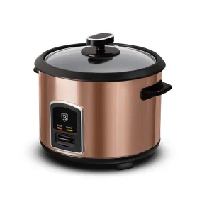 Berlinger Haus Rice Cooker Keep warm function, Non-Stick bowl, 1.8 Lit, 700Watts, 1.8L, Rose Gold