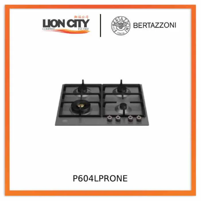 Bertazzoni P604LPROX/NE 60cm Bulit-in Gas Hob with wok ring