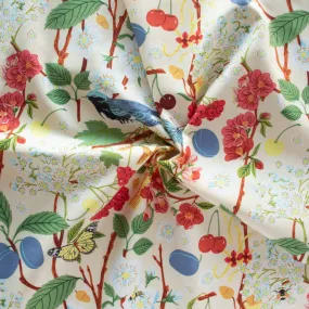 Birch Organic Cotton Poplin - Flowering Trees by Oana Befort - Tree Chatter