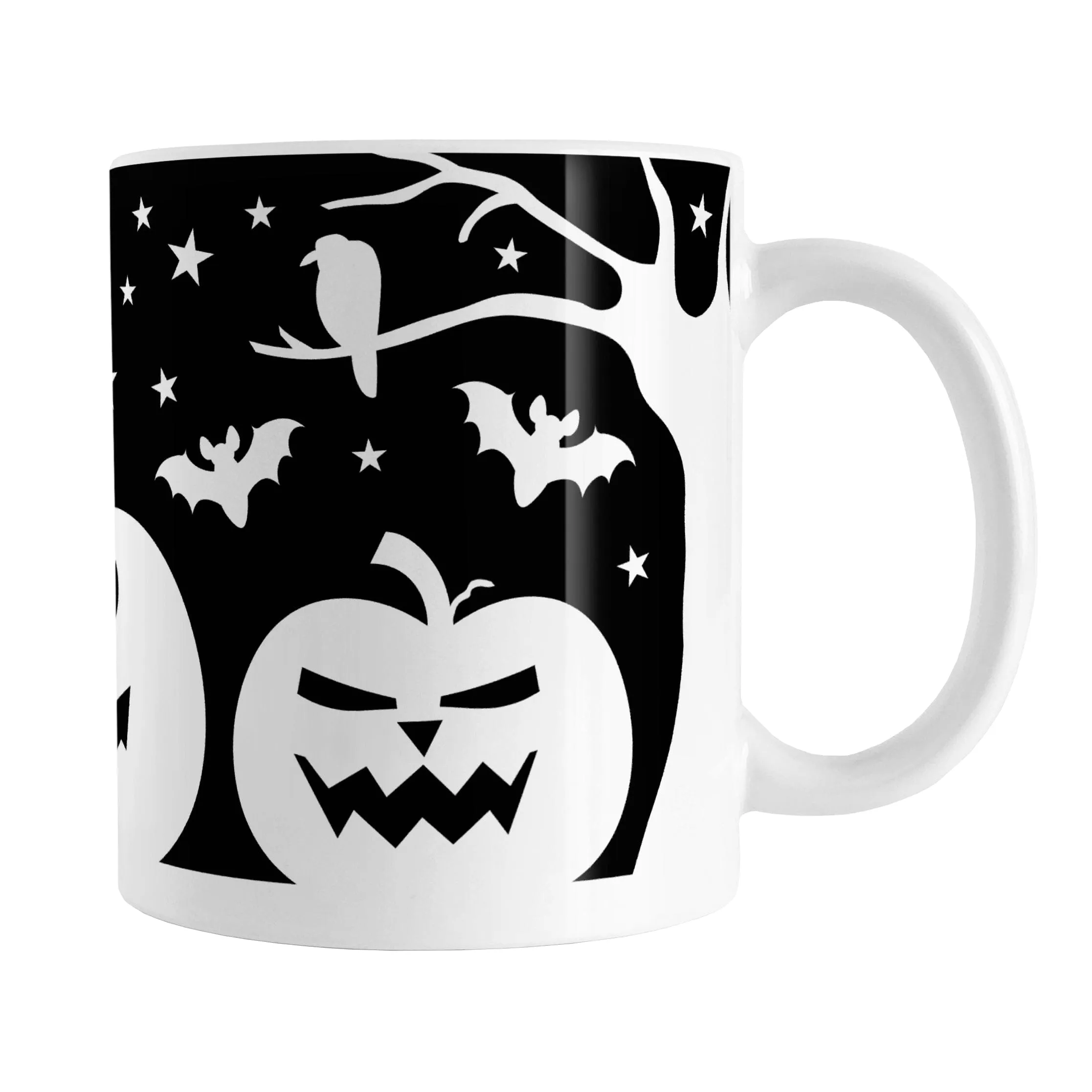 Black and White Halloween Mug