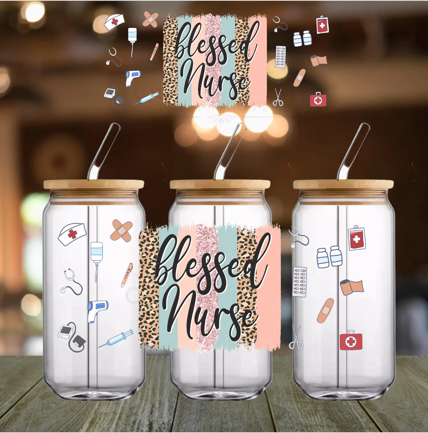 Blessed Nurse- UV DTF Wrap 16oz