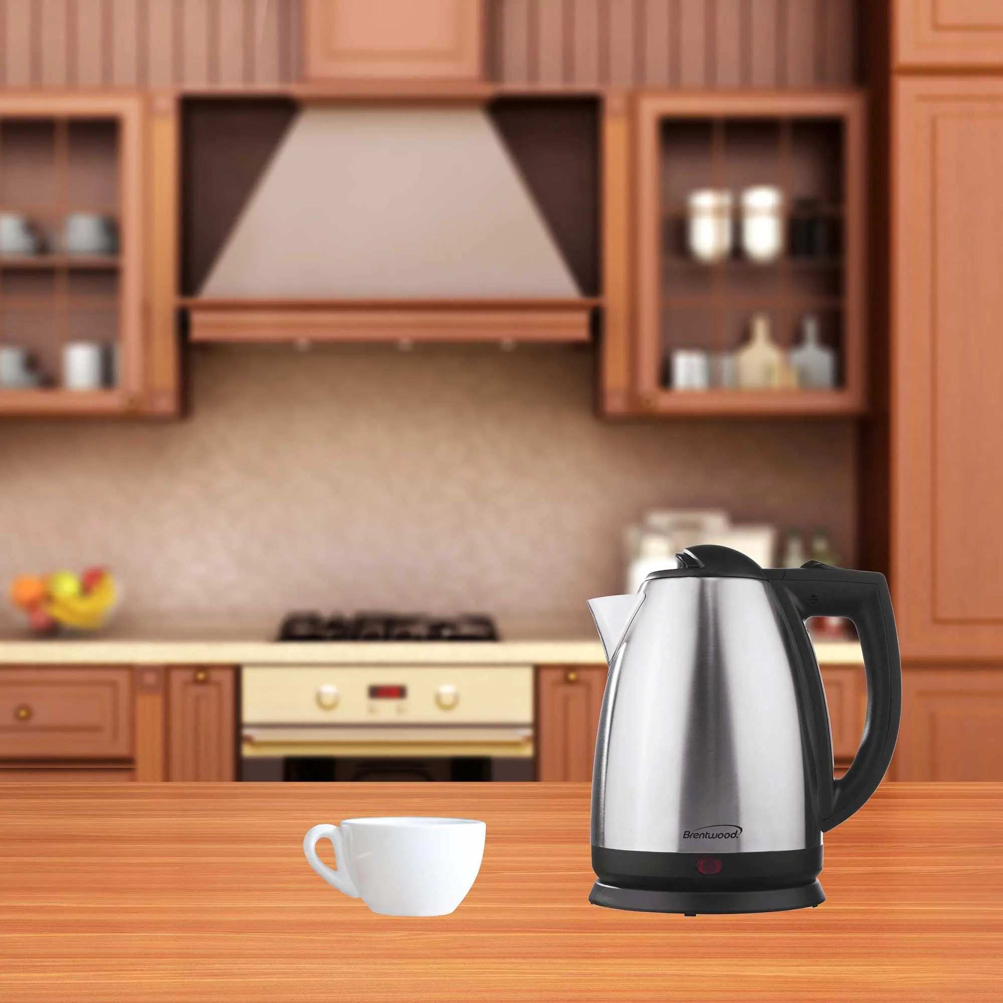 Brentwood KT-1800 2L Stainless Steel Cordless Electric Kettle