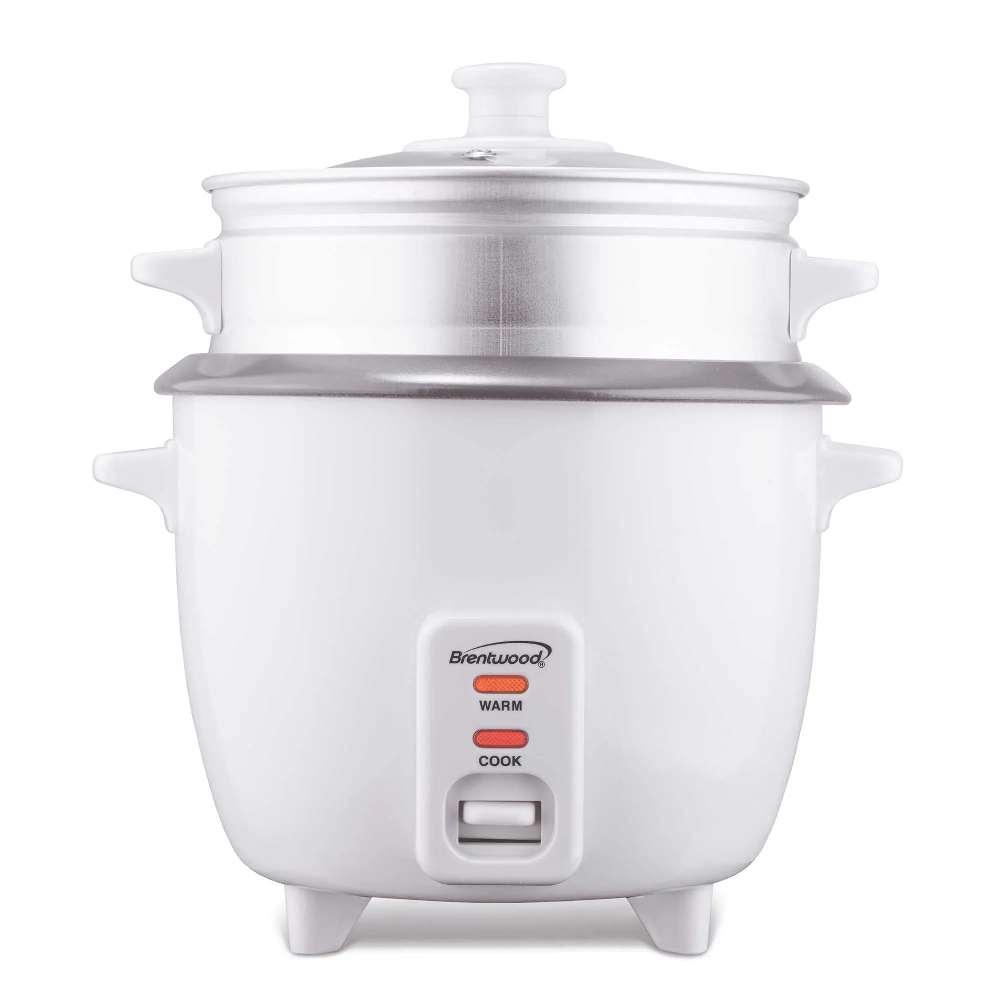 Brentwood TS-480S 15-Cup Uncooked/30-Cup Cooked Rice Cooker and Food Steamer, White