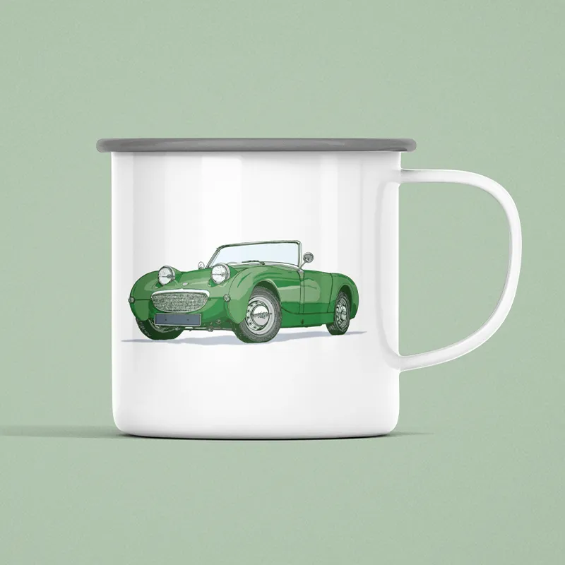 BRITISH MOTOR HERITAGE ENAMEL MUGS