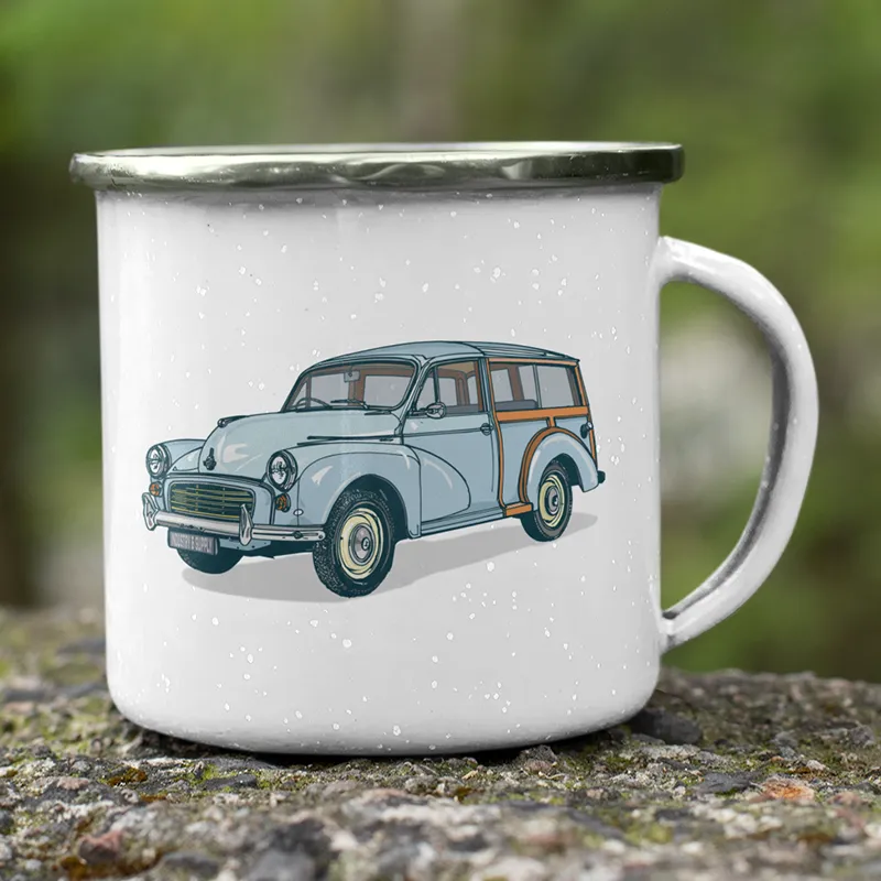 BRITISH MOTOR HERITAGE ENAMEL MUGS