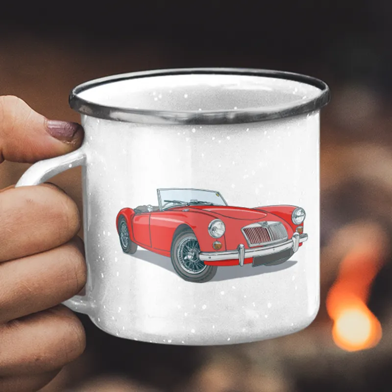 BRITISH MOTOR HERITAGE ENAMEL MUGS