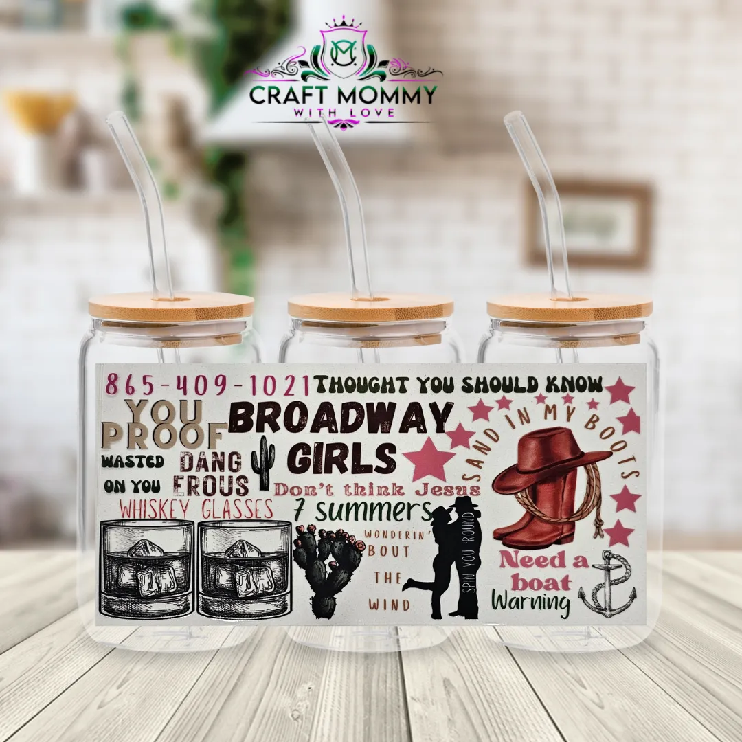 Broadway Girls- UV DTF Wrap 16 oz