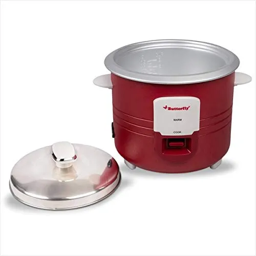 Butterfly Wave Electric Rice Cooker (1.8 L) - Red