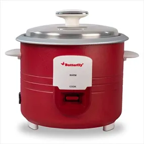 Butterfly Wave Electric Rice Cooker (1.8 L) - Red