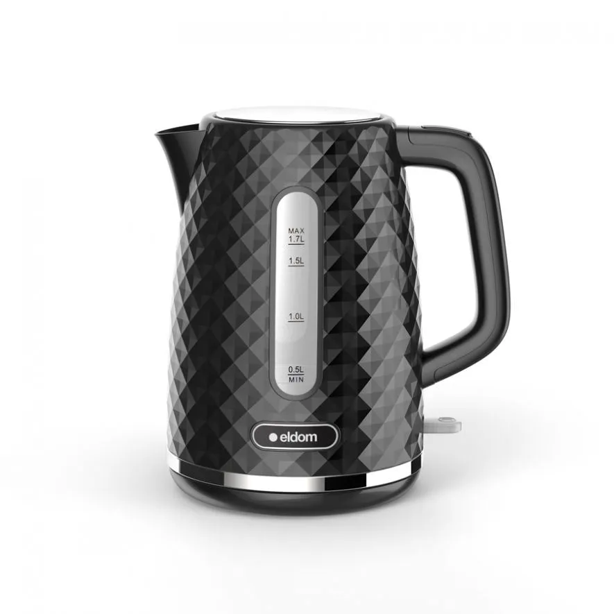 C280c Eldom Kettle Elli, Capacity 1.7 L, Power 2200 W, Black, Strix, Black