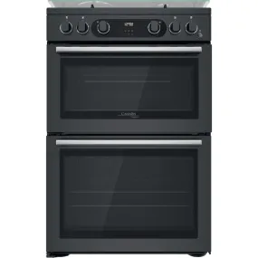 Cannon by Hotpoint CD67G0C2CA-UK 60cm Double Oven Gas Cooker - Anthracite Black