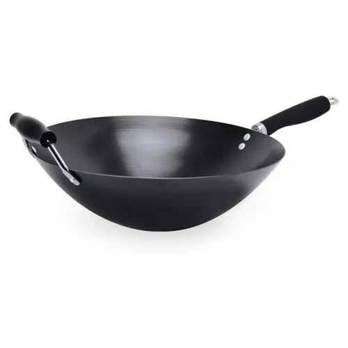 Carbon Steel Non-Stick Wok, 14 Inch, Helper Handle - Ecolution