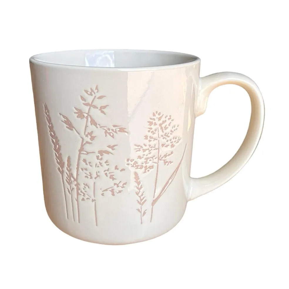 Ceramic Flower Engravement Mug Set Of 6 11oz | 18oz