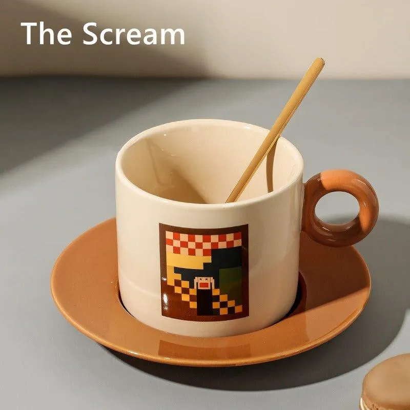 Ceramic Mosaic Art Themed Coffee Cup Sets