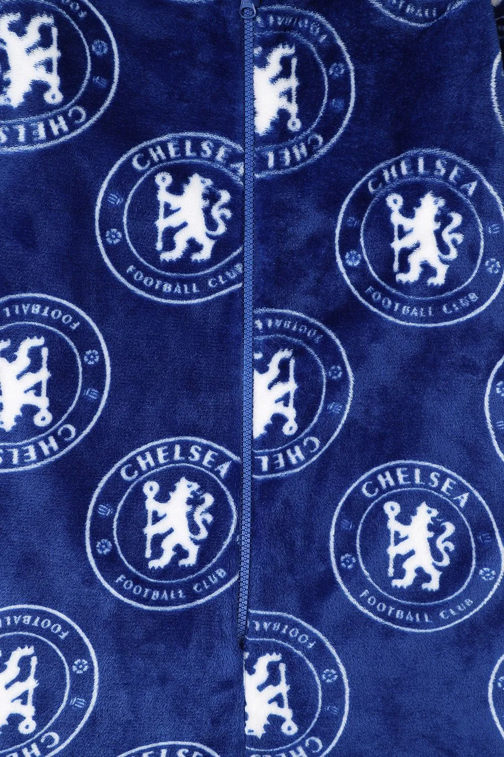 Chelsea Football Club Boys Fleece Sleepsuit Kids All in One