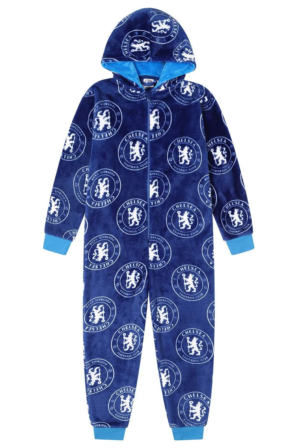 Chelsea Football Club Boys Fleece Sleepsuit Kids All in One