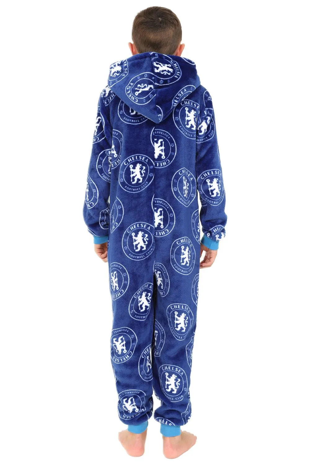 Chelsea Football Club Boys Fleece Sleepsuit Kids All in One