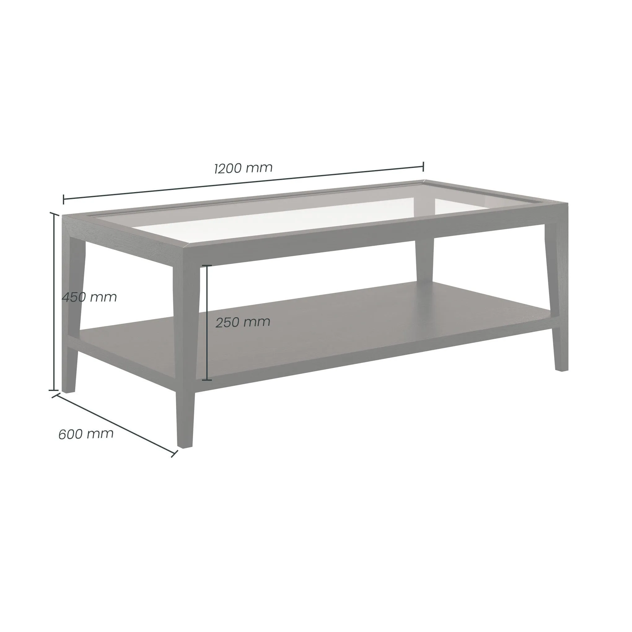 Cheriton Solid Oak Coffee Table with Glass Top