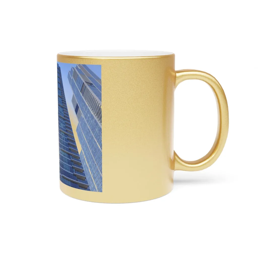 Chicago Skyline Metallic Mug (Silver / Gold)